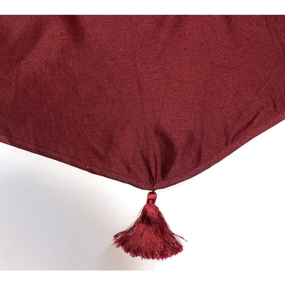 JC Penney Set 8 Curtains & Valances Window Treatments Drapes Dark Red Luxury htf - Picture 4 of 5